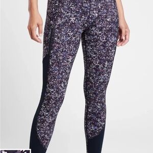 Athleta Purple Floral Leggings